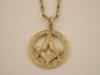 A 9ct gold Masonic pendant and chain