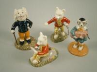 Four Royal Doulton Rupert Bear figures