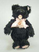 A modern Steiff Classic black and pink teddy bear