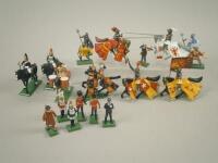 A group of miniature Knight figurines