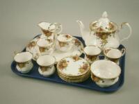 A Royal Albert Old Country Roses pattern part tea service