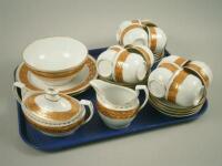 An early 19thC Chamberlains Worcester porcelain part tea service