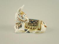 A Royal Crown Derby donkey paperweight