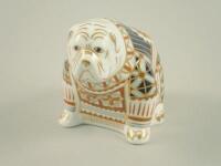 A Royal Crown Derby paperweight of a Bulldog