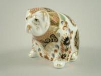 A Royal Crown Derby paperweight of a bulldog