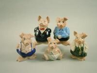 A set of five Wade Natwest Piggy Banks