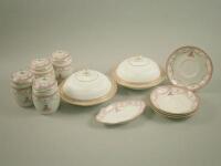 A Royal Doulton Georgian pattern part dressing table set