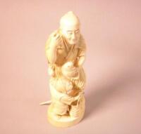 A Japanese ivory carving