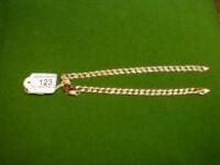 Two 9ct gold flat link bracelets