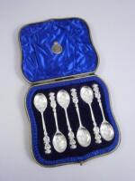 A set of six Edwardian silver Lincoln Imp teaspoons