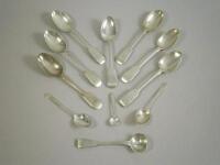 Miscellaneous silver teaspoons