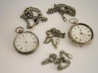 Two silver pocket watches (AF)