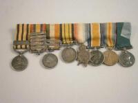 A group of Boer War miniature medals by repute awarded to Richard Clive Cooper