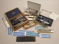 A quantity of drawing instruments made by Halden & Co of London