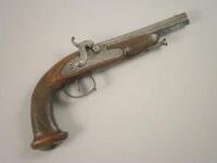 A 19thC sidelock percussion Belgian pistol