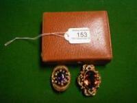 Two rococo style brooches