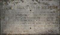 A Great Northern Railway public warning cast iron sign