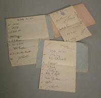 A quantity of boat race related autographs for the Oxford crew in 1927