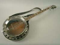 An Antoria mother of pearl inlaid banjo