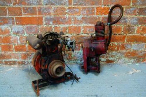 A stationery engine and pump (2).