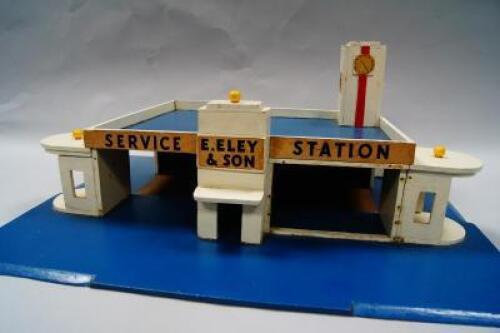 A scratch built model service station.