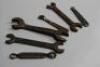 Various motoring and other cast metal spanners