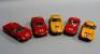 Five Scalextric racing cars