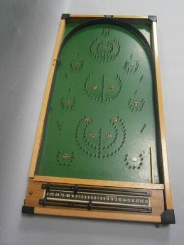 A Kay of London bagatelle board with integral scorer