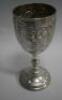 A Victorian silver goblet cup