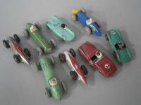 Eight Dinky Formula 1 and sports cars.