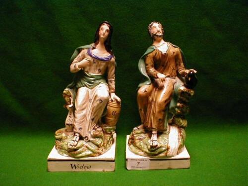 A pair of early 19thC Staffordshire pearlware figures