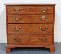 A 19thC crossbanded mahogany chest