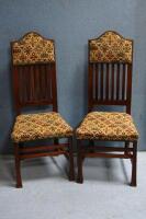 A set of six Arts & Crafts mahogany dining chairs