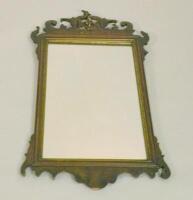 A George III mahogany fret frame wall mirror