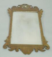 A George III mahogany fret frame wall mirror