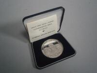 A Brook of London silver commemorative medal from Man's First Moon Landing