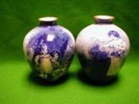 A pair of Royal Doulton ovoid vases