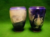 A pair of Royal Doulton vases