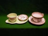 A Copeland Spodel 'Eden' pattern morning tea cup and saucer