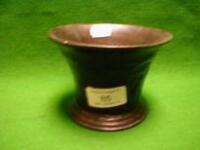 A small 17th C crested bronze Mortar