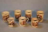 King Edward VII commemorative mugs and beakers. (7)