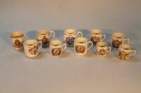 Edward VIII and George VI commemorative mugs. (10)