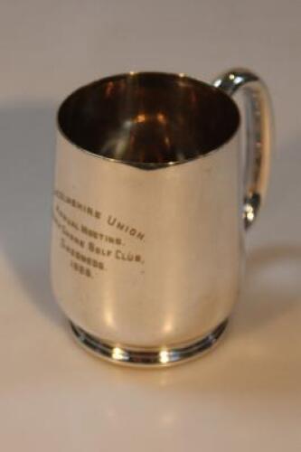 An early 20thC silver plated tankard