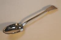 An early Victorian silver fiddle pattern basting spoon