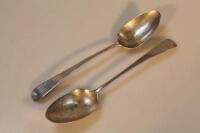 A pair of George III silver Old English pattern tablespoons by George Wintle