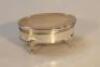 A George V silver oval trinket box