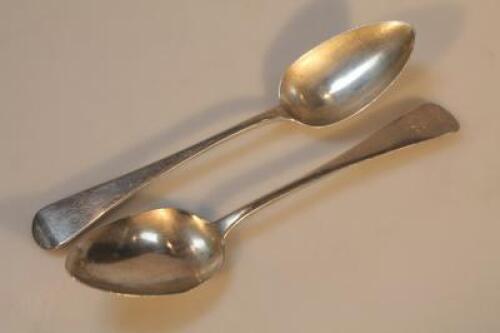 A pair of William IV Old English pattern spoons by William Bateman