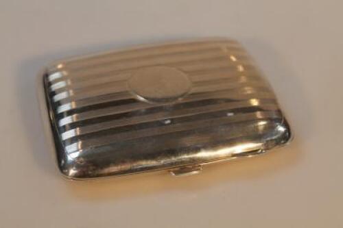 A George VI silver cigarette case