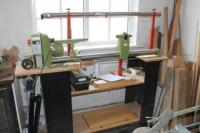 A Woodwise 5 speed wood lathe