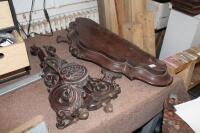 A 19thC mahogany dressing mirror sections.